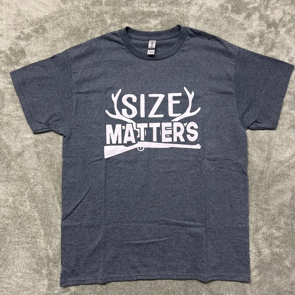 Size Matters - Hunting - Outdoors- Graphic T-shirt - Size Large - Unisex - Funny